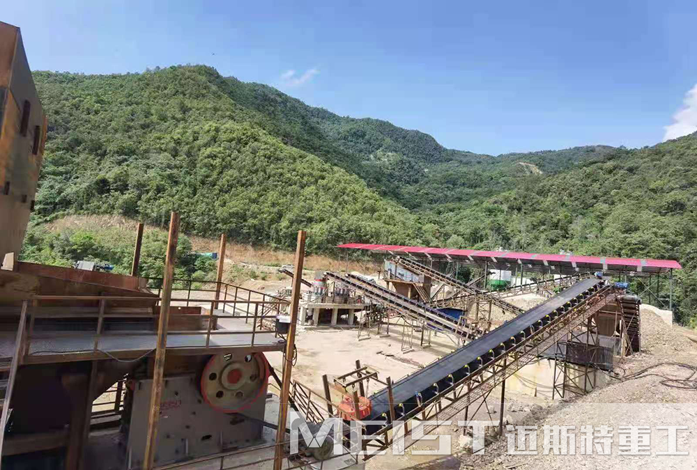 時產500噸鵝卵石碎石生產線現(xiàn)場